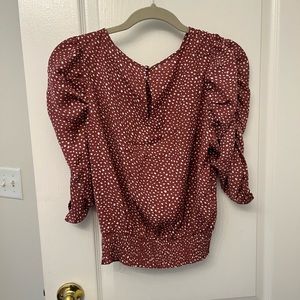 Red polka dot shirt. Never worn. From tjmaxx.